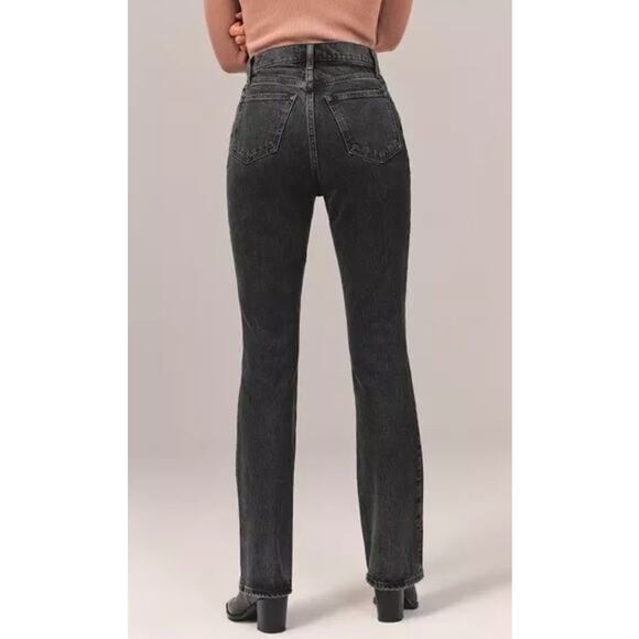 Abercrombie and Fitch Jeans 70s Vintage Flare Ultra High Rise Casual Boho Grunge - Picture 2 of 8